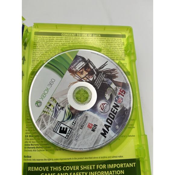 Madden NFL 15 (Microsoft Xbox 360, 2014) W/Insert Tested - Picture 4 of 5